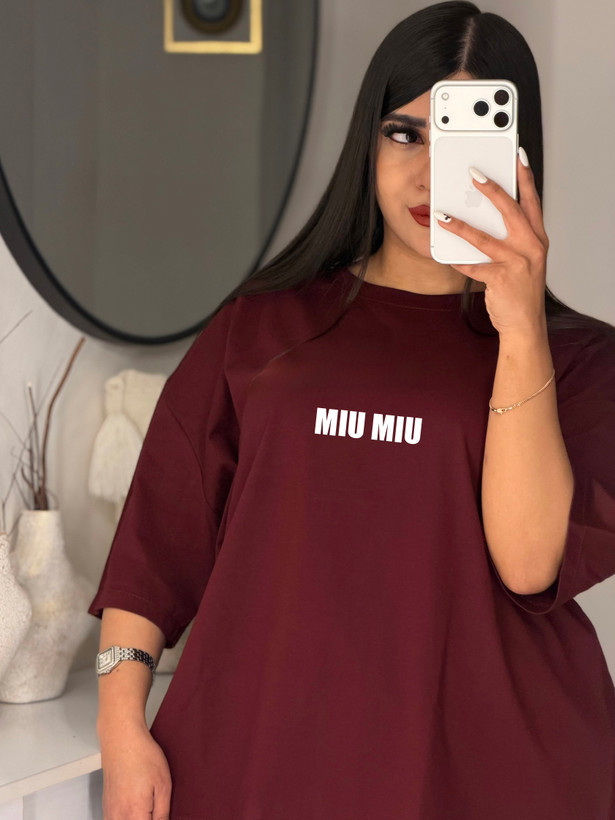 تیشرت باکسی MIU MIU