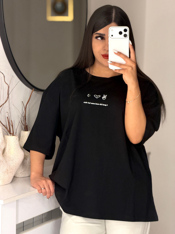 تیشرت باکسی طرح ✌🏼♥️😊