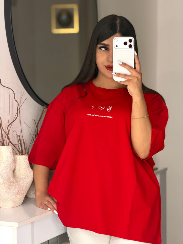 تیشرت باکسی طرح ✌🏼♥️😊
