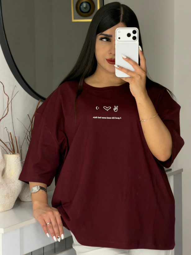 تیشرت باکسی طرح ✌🏼♥️😊