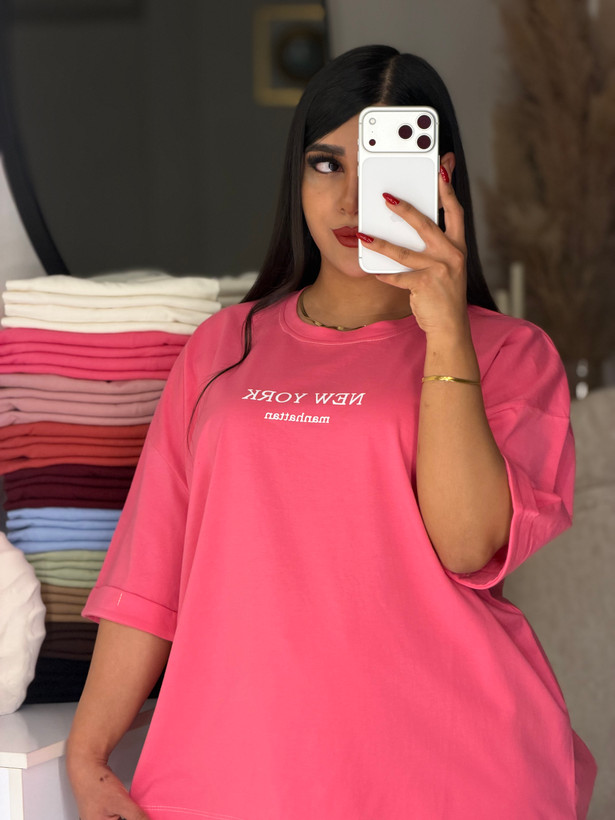 تیشرت باکسی آستین پاکتی💌 طرح NEW YORK