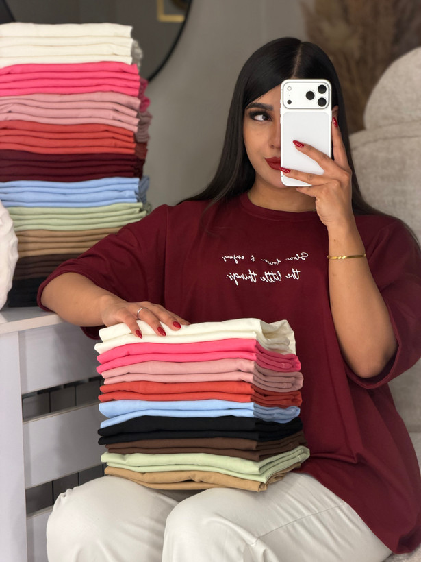 تیشرت باکسی آستین پاکتی💌 طرح The little