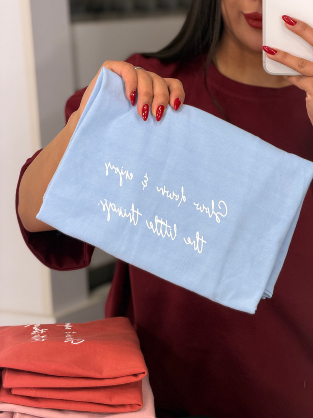 تیشرت باکسی آستین پاکتی💌 طرح The little