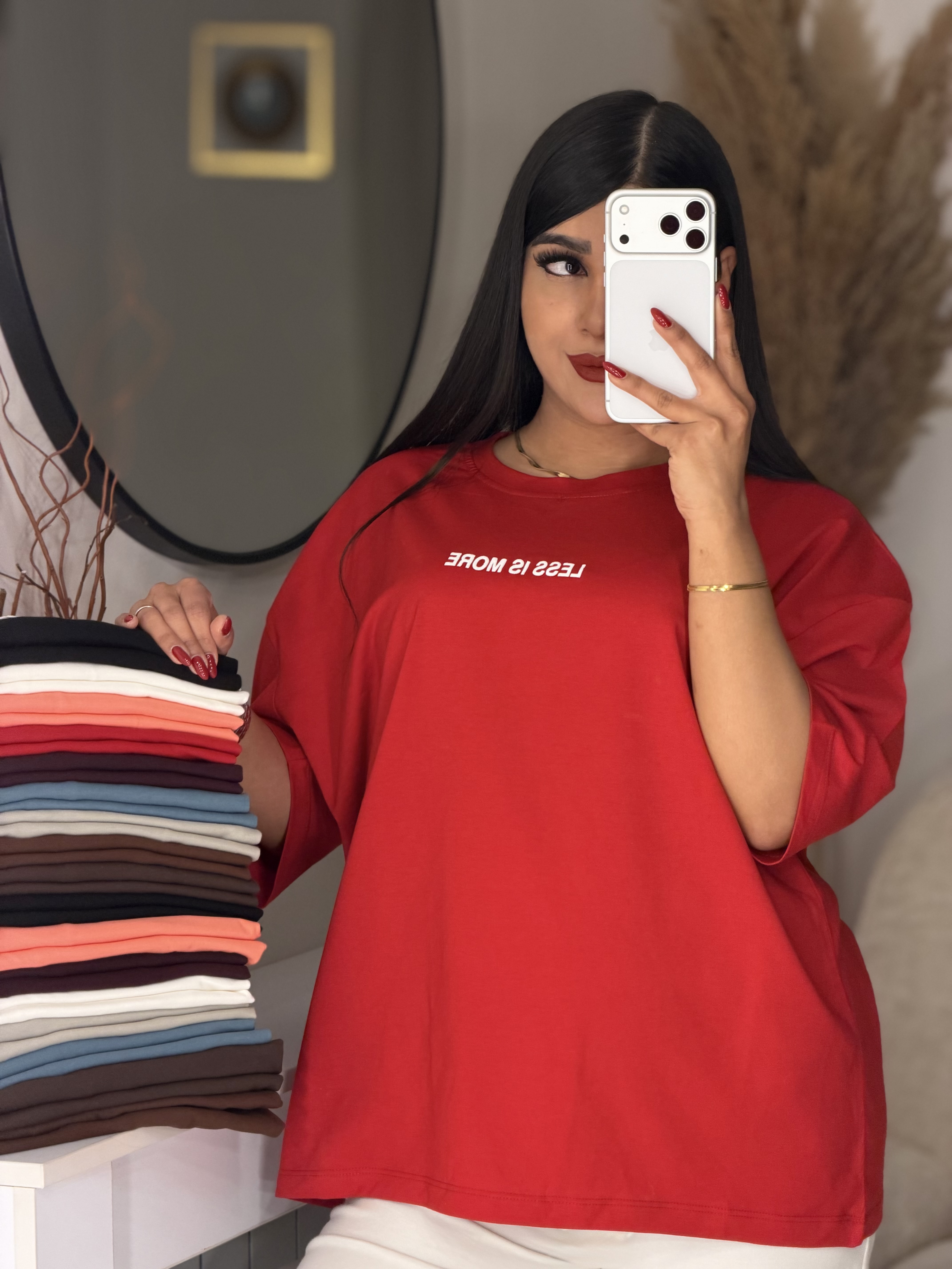 تیشرت باکسی LESS IS MORE