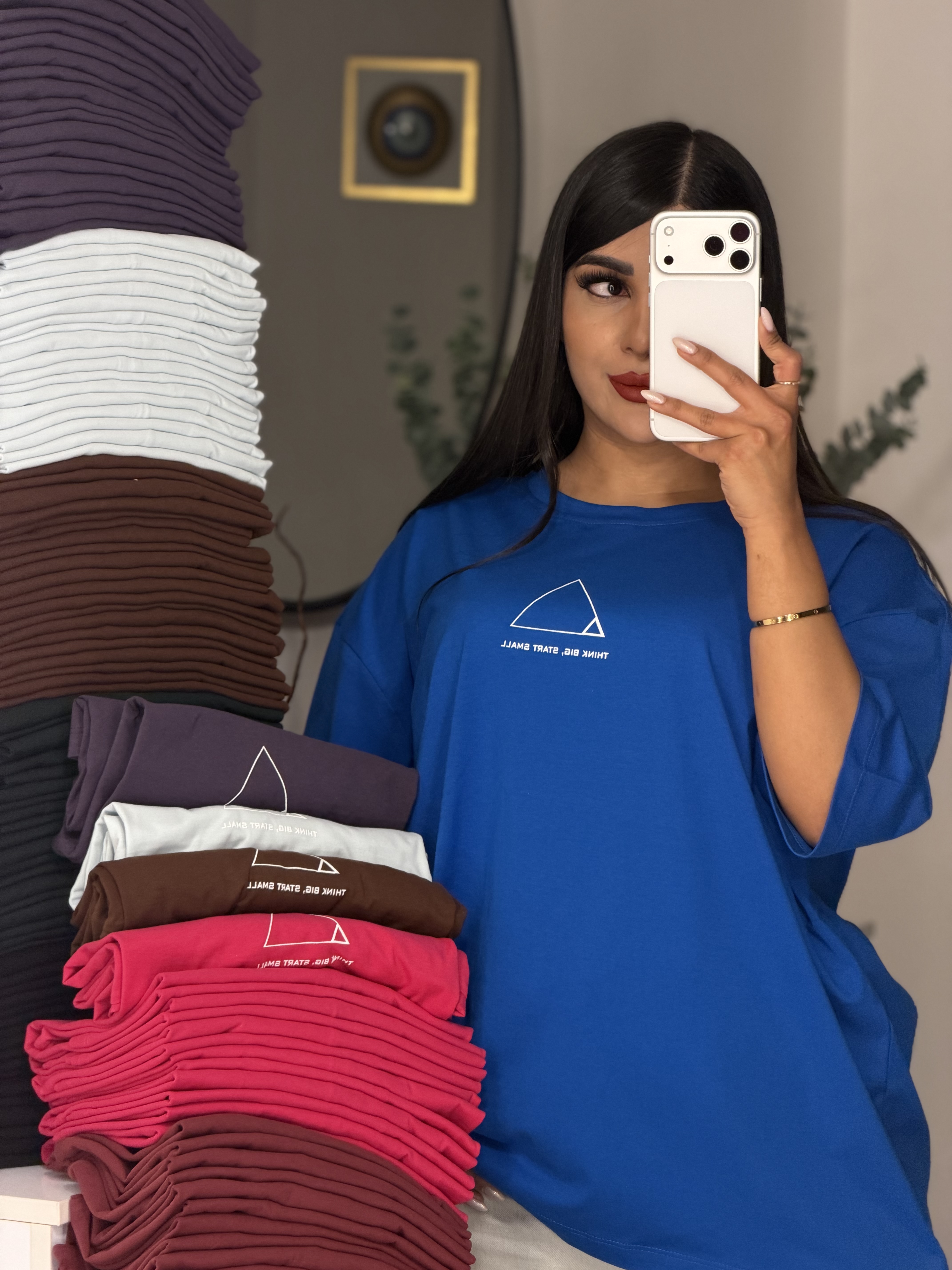 تیشرت لانگ 🔺THINK BIG,START SMALL 🔺
