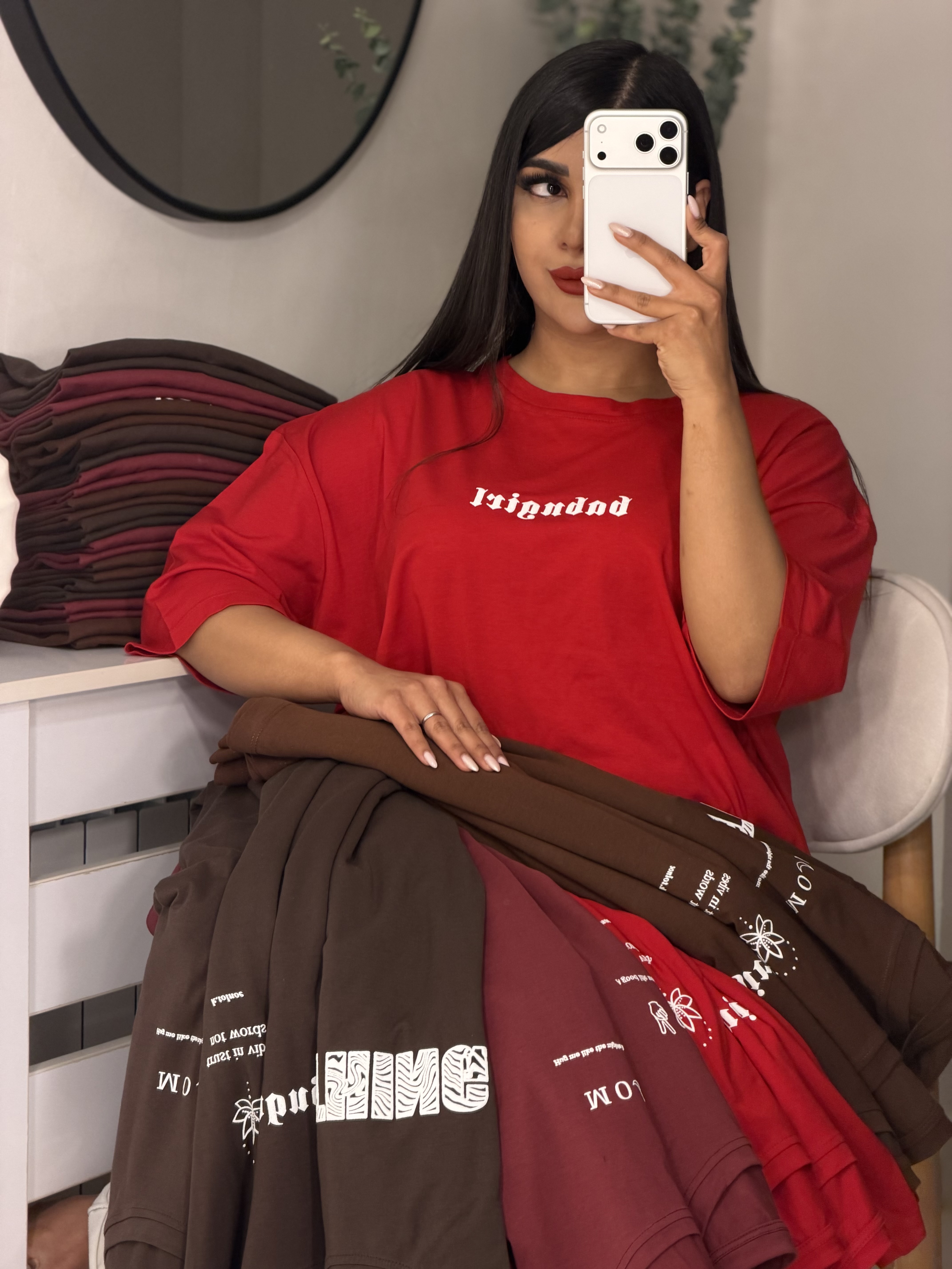 تیشرت باکسی با رنگ های ترند ❤️🤎
