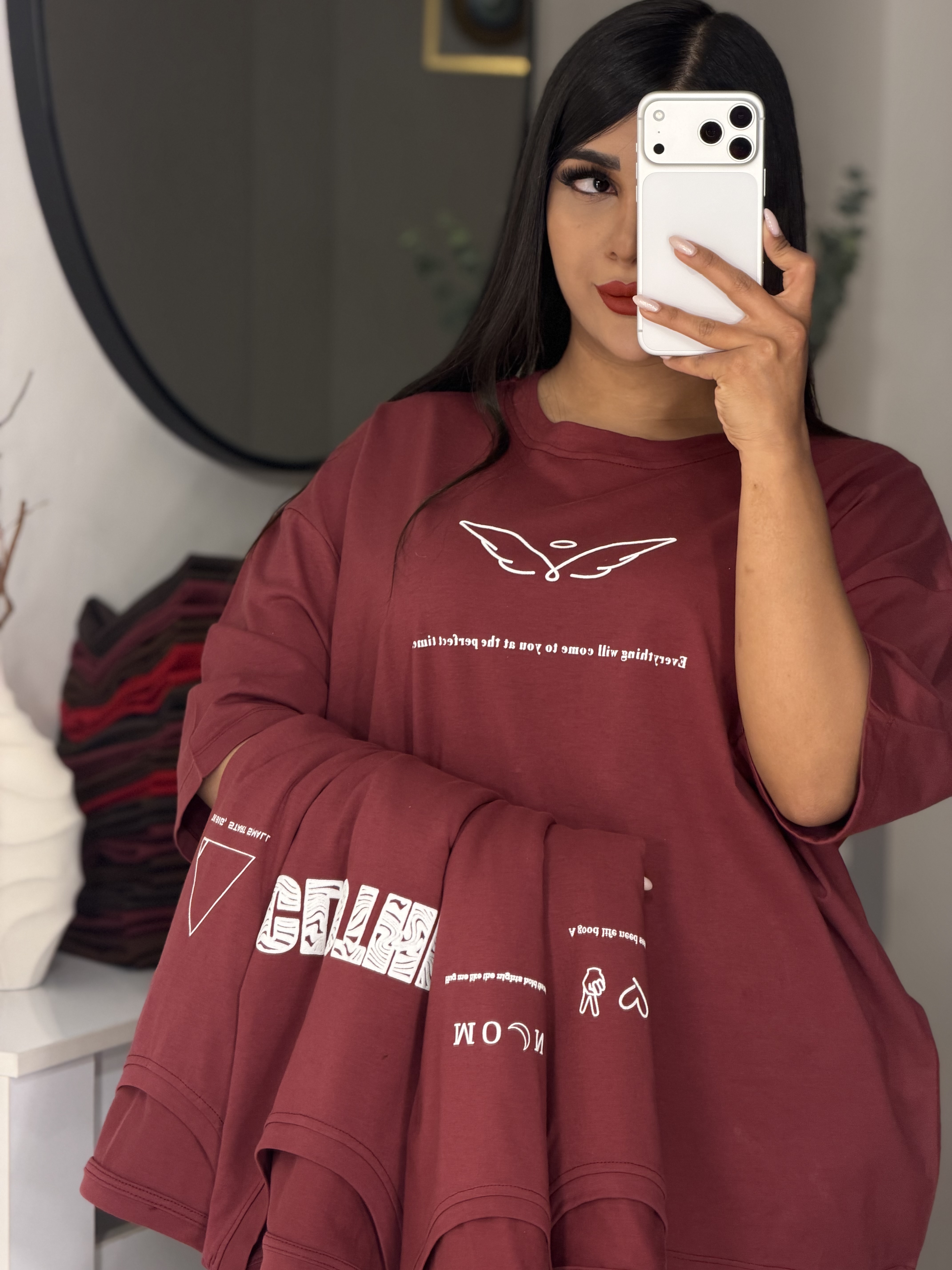 تیشرت باکسی🧚🏼Everything will come to you at the perfect time🧚🏼