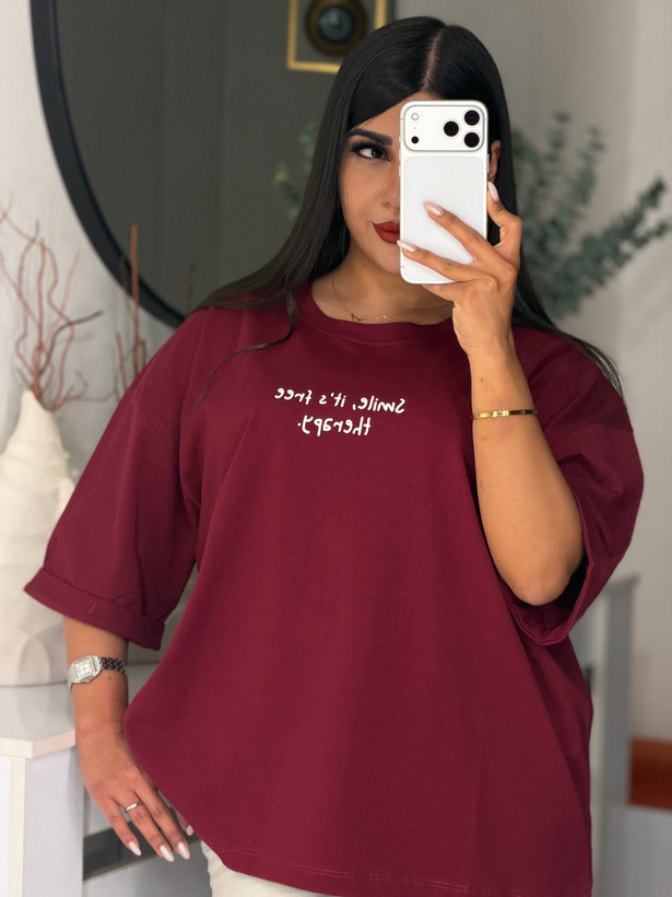 تیشرت باکسی آستین پاکتی SMALL 💌