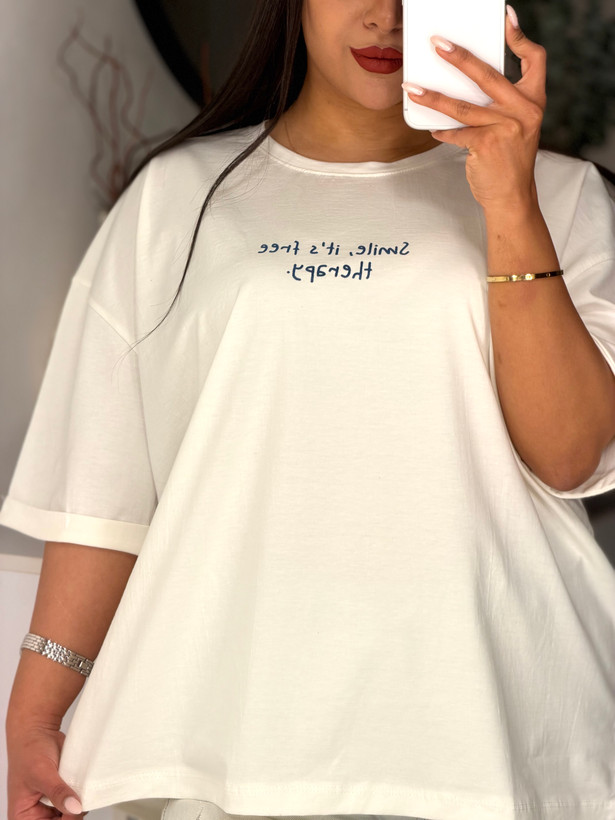 تیشرت باکسی آستین پاکتی SMALL 💌