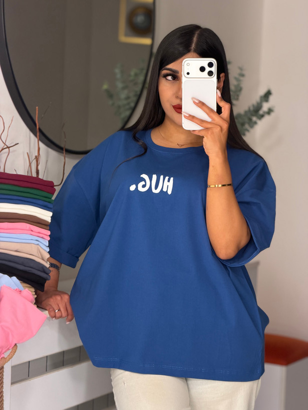 📍تیشرت باکسی آستین پاکتی HUG 🤗 💌
