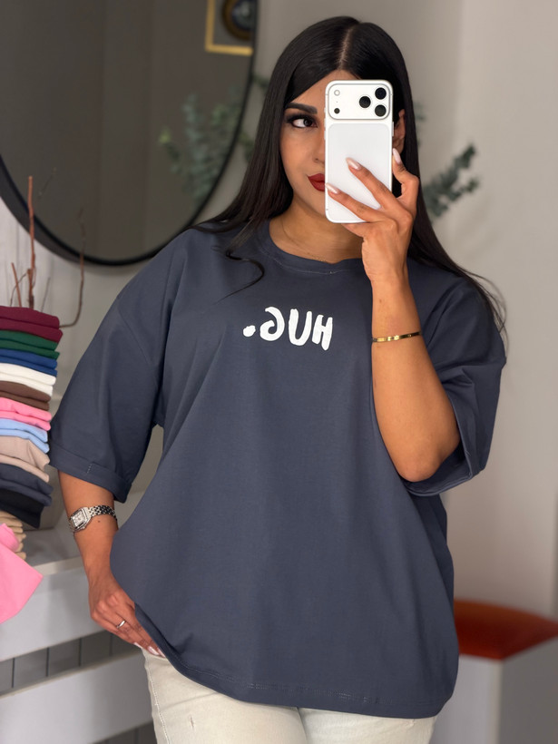 📍تیشرت باکسی آستین پاکتی HUG 🤗 💌