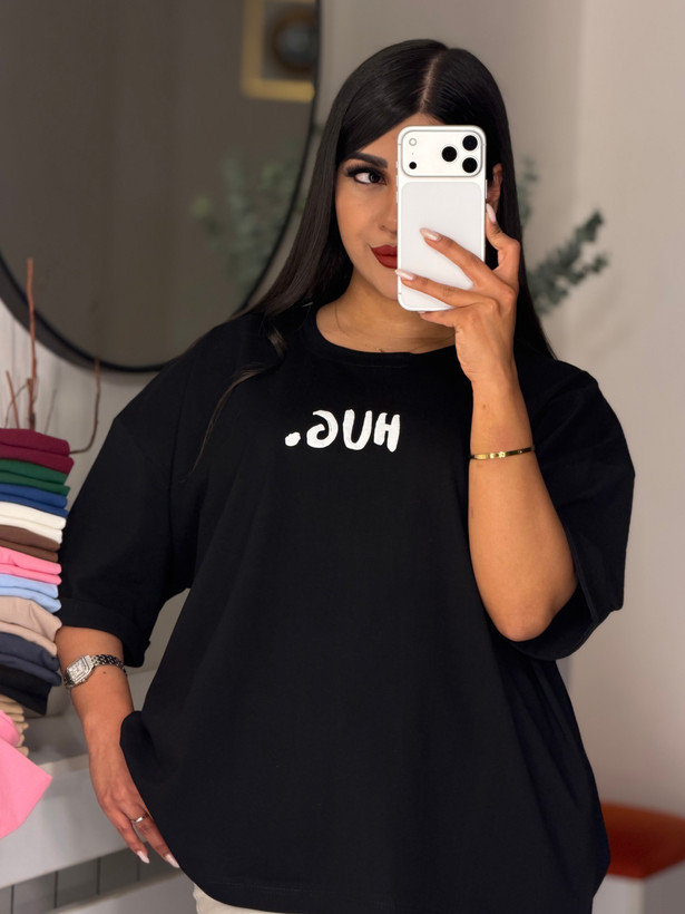 📍تیشرت باکسی آستین پاکتی HUG 🤗 💌