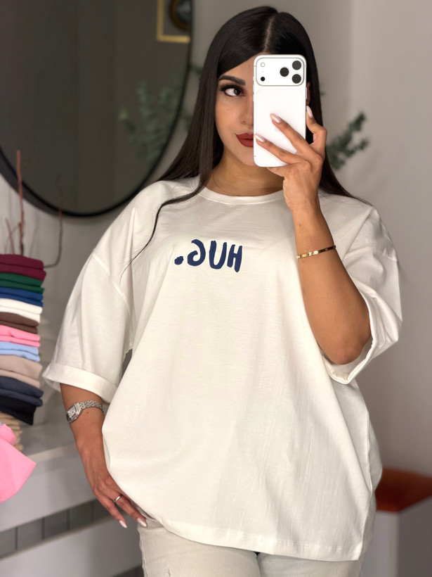📍تیشرت باکسی آستین پاکتی HUG 🤗 💌