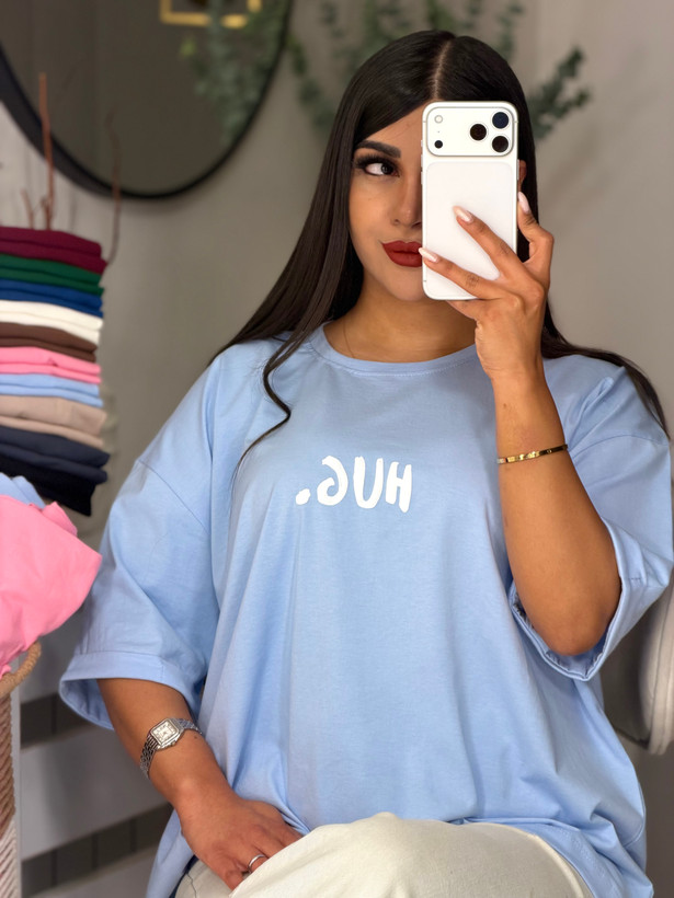 📍تیشرت باکسی آستین پاکتی HUG 🤗 💌