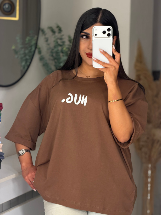 📍تیشرت باکسی آستین پاکتی HUG 🤗 💌