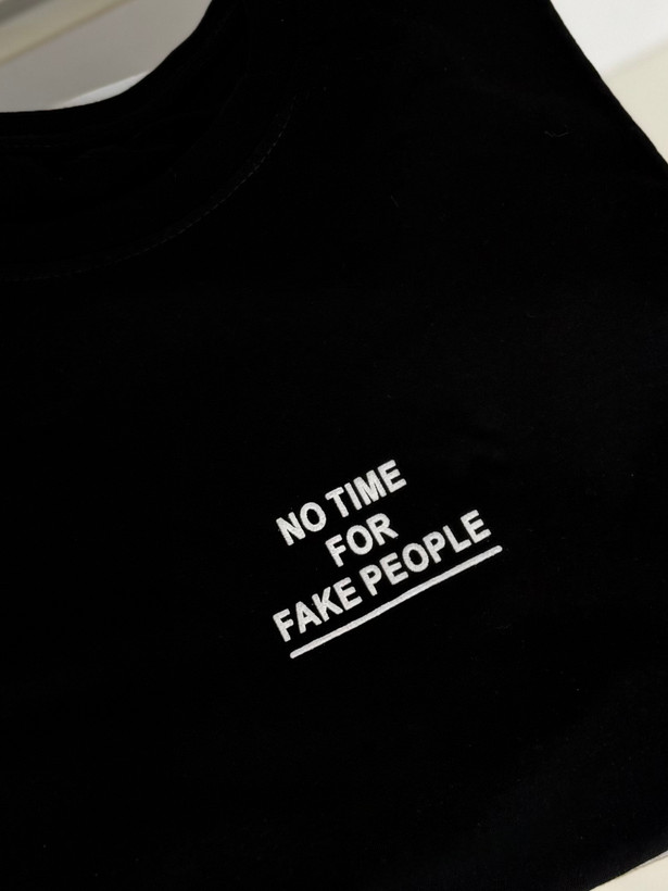 تیشرت باکسی NO TIME FOR FAKE PEOPLE