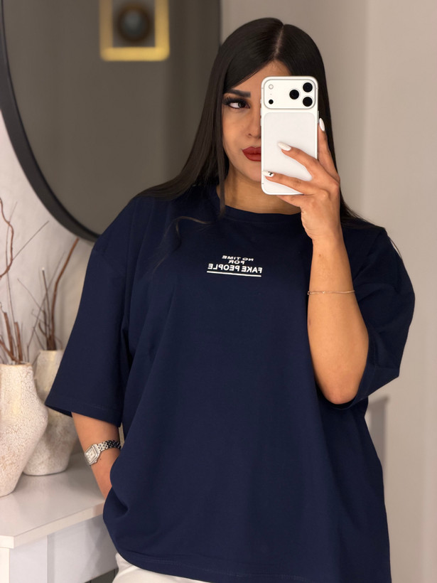 تیشرت باکسی NO TIME FOR FAKE PEOPLE