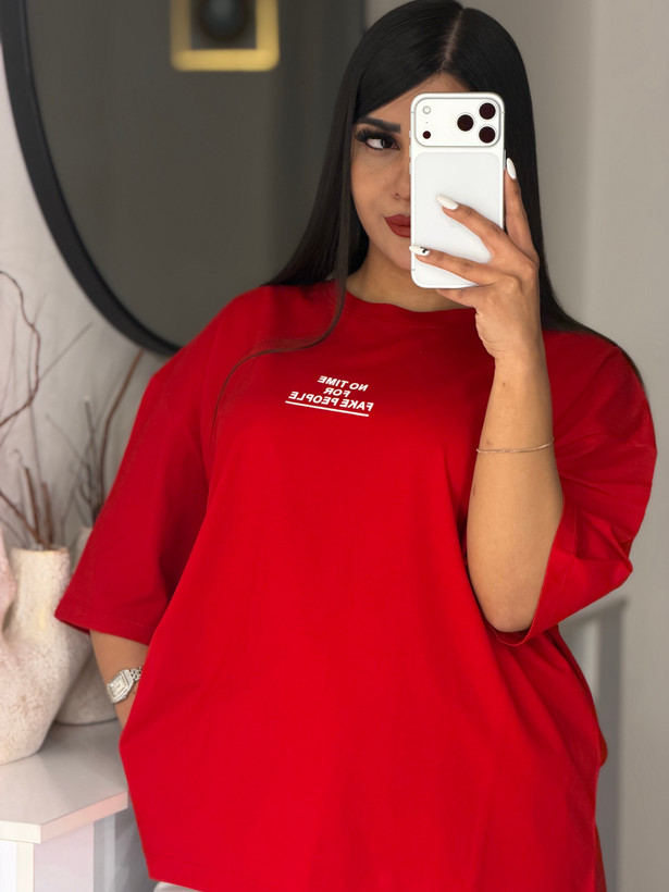تیشرت باکسی NO TIME FOR FAKE PEOPLE
