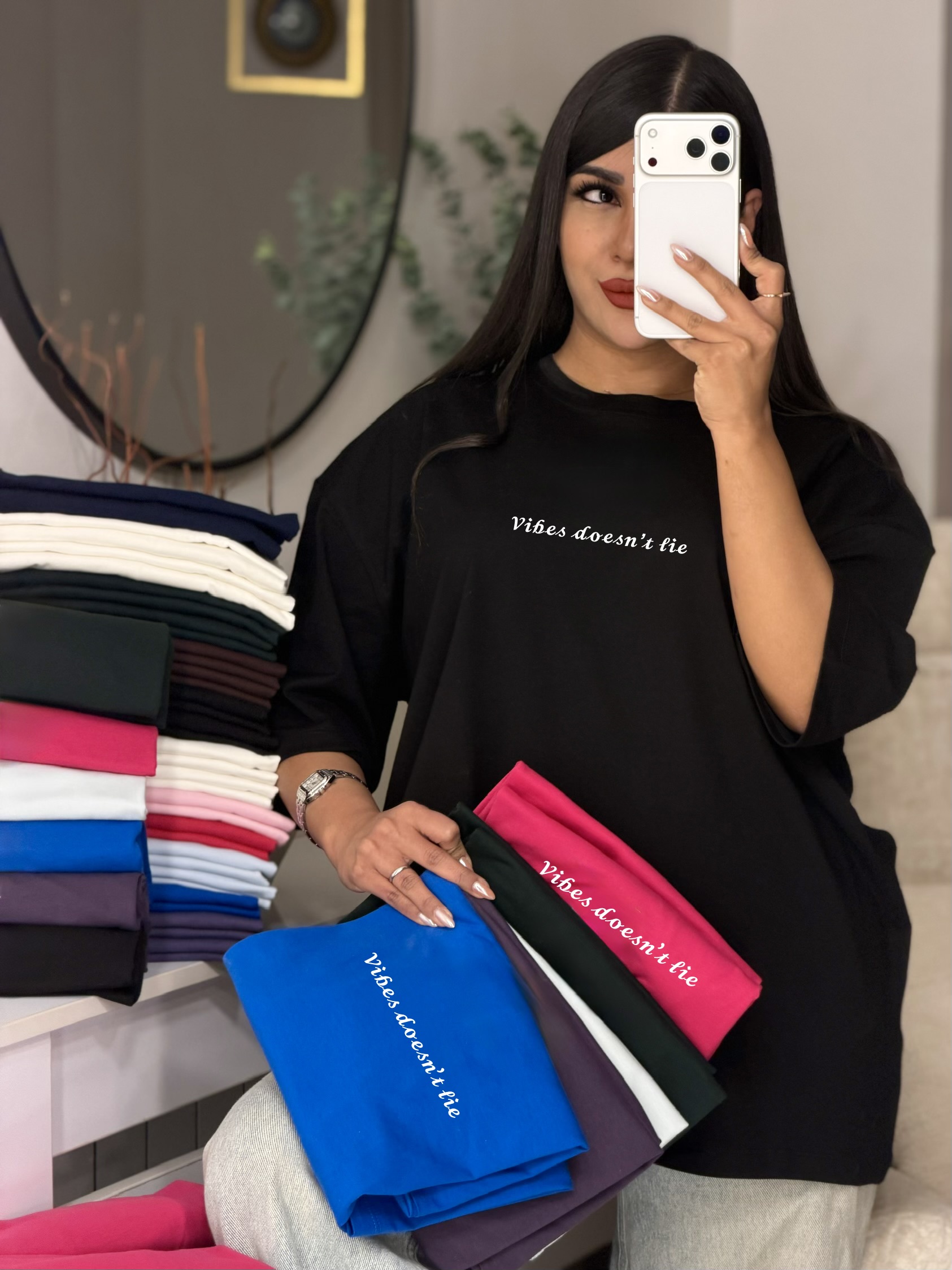 تیشرت باکسی 𝓥𝓲𝓫𝓮𝓼 𝓭𝓸𝓮𝓼𝓷’𝓽 𝓵𝓲𝓮