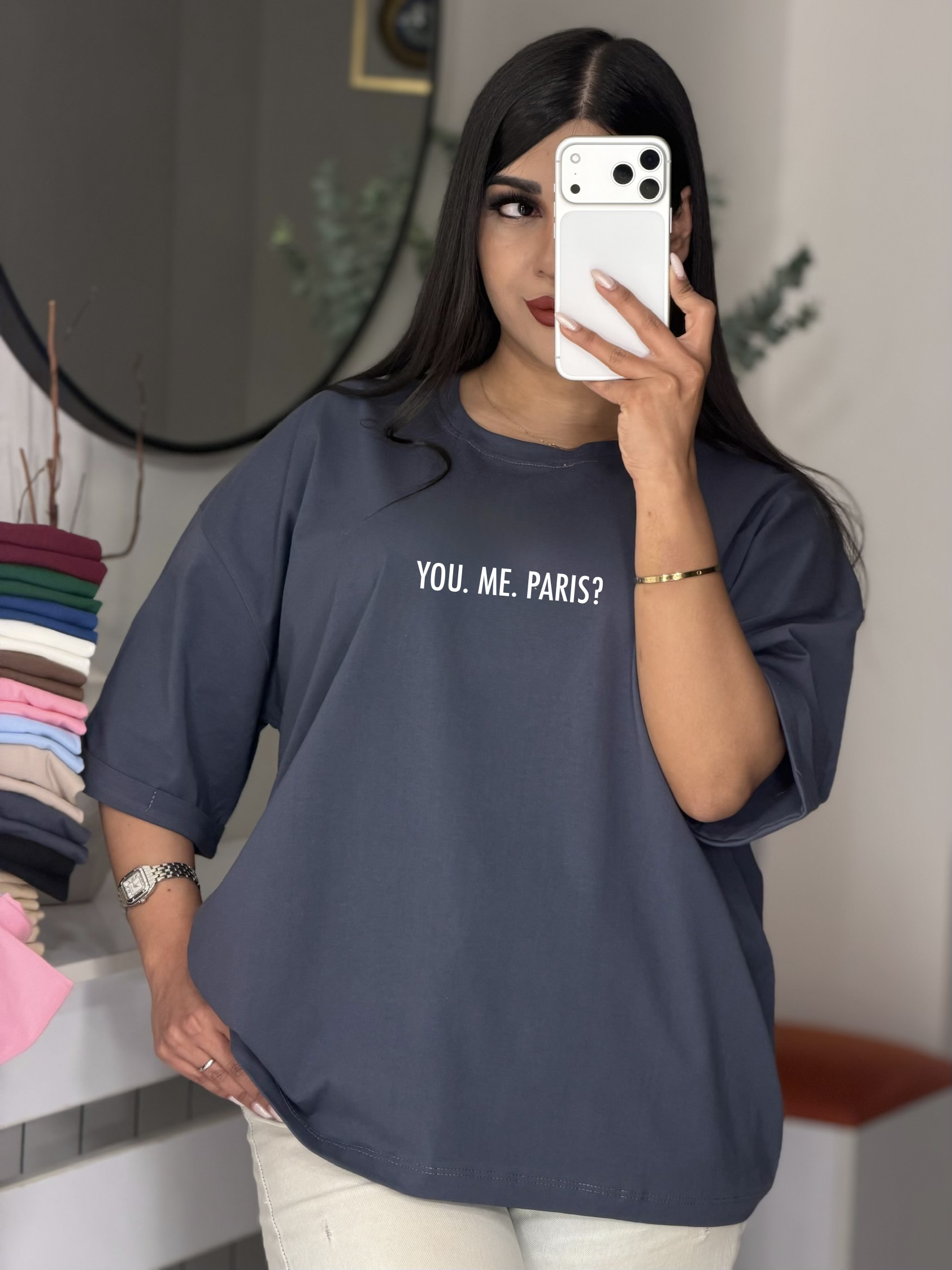 تیشرت باکسی آستین پاکتی ? YOU . ME . PARIS 💌