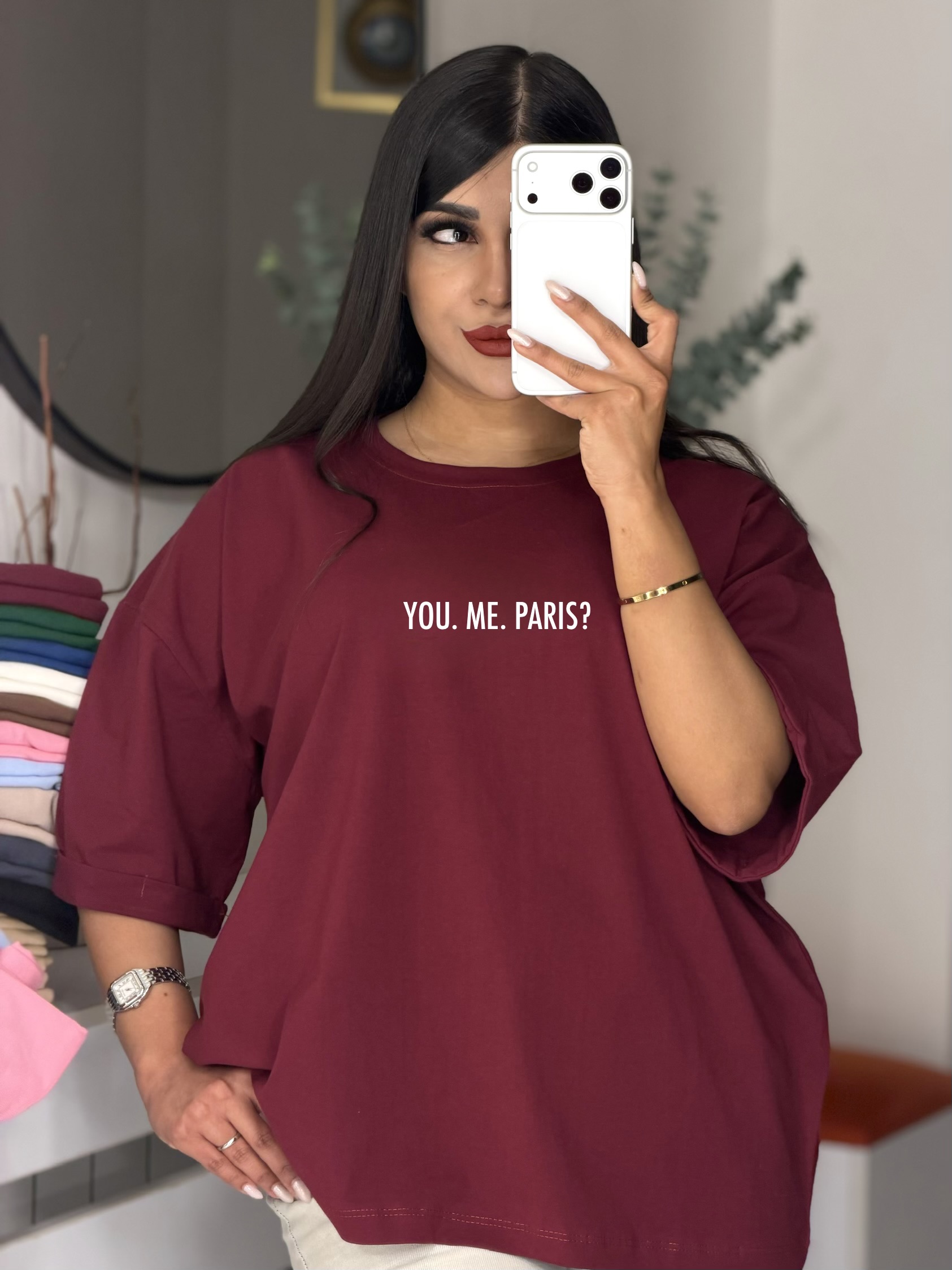 تیشرت باکسی آستین پاکتی ? YOU . ME . PARIS 💌