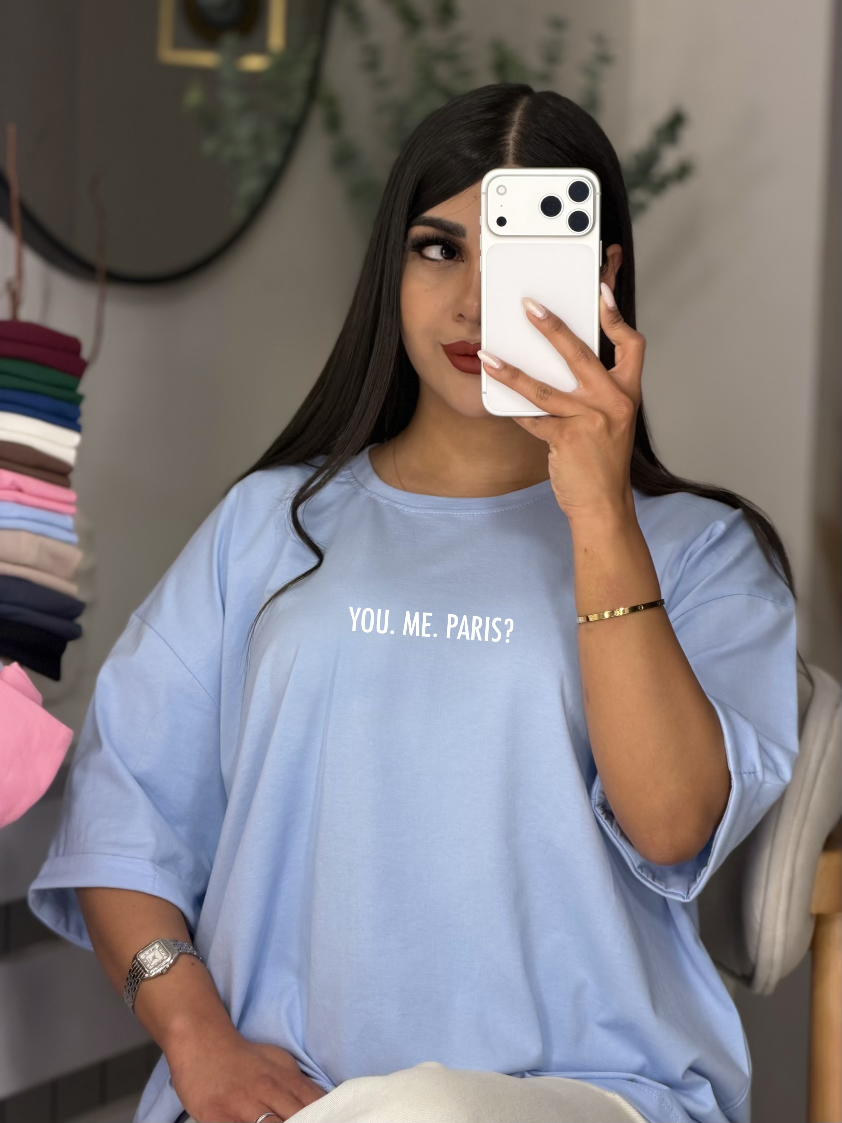 تیشرت باکسی آستین پاکتی ? YOU . ME . PARIS 💌