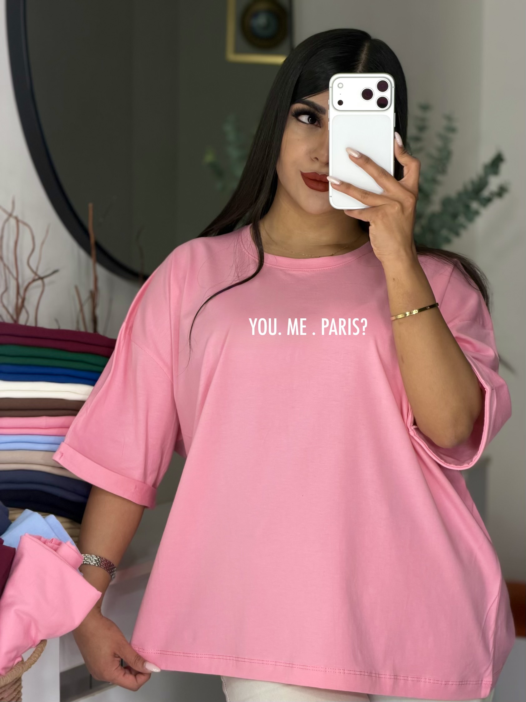 تیشرت باکسی آستین پاکتی ? YOU . ME . PARIS 💌