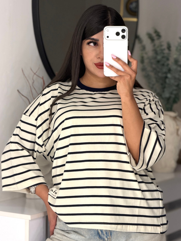 تیشرت باکسی راه راه