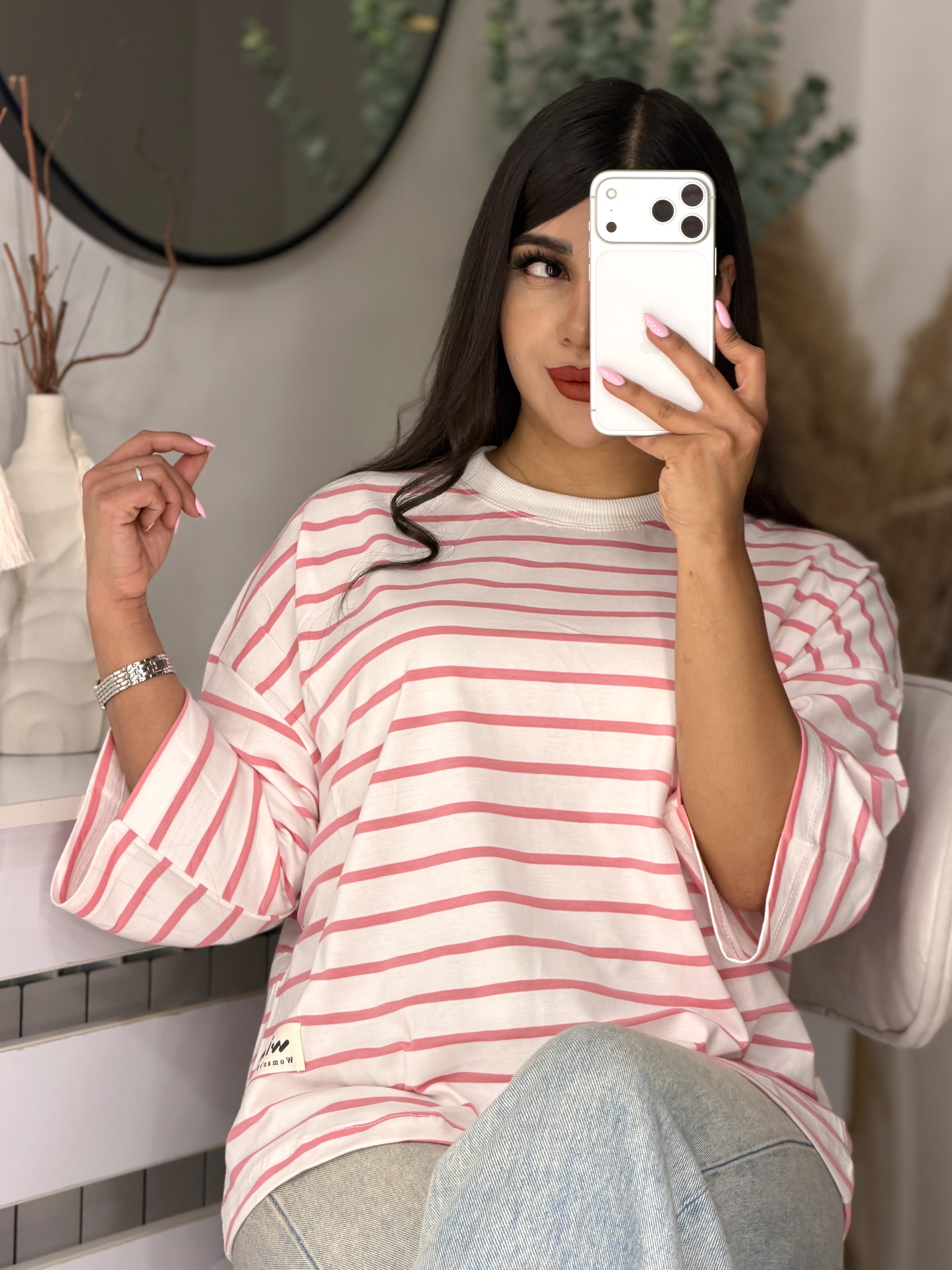 تیشرت باکسی راه راه
