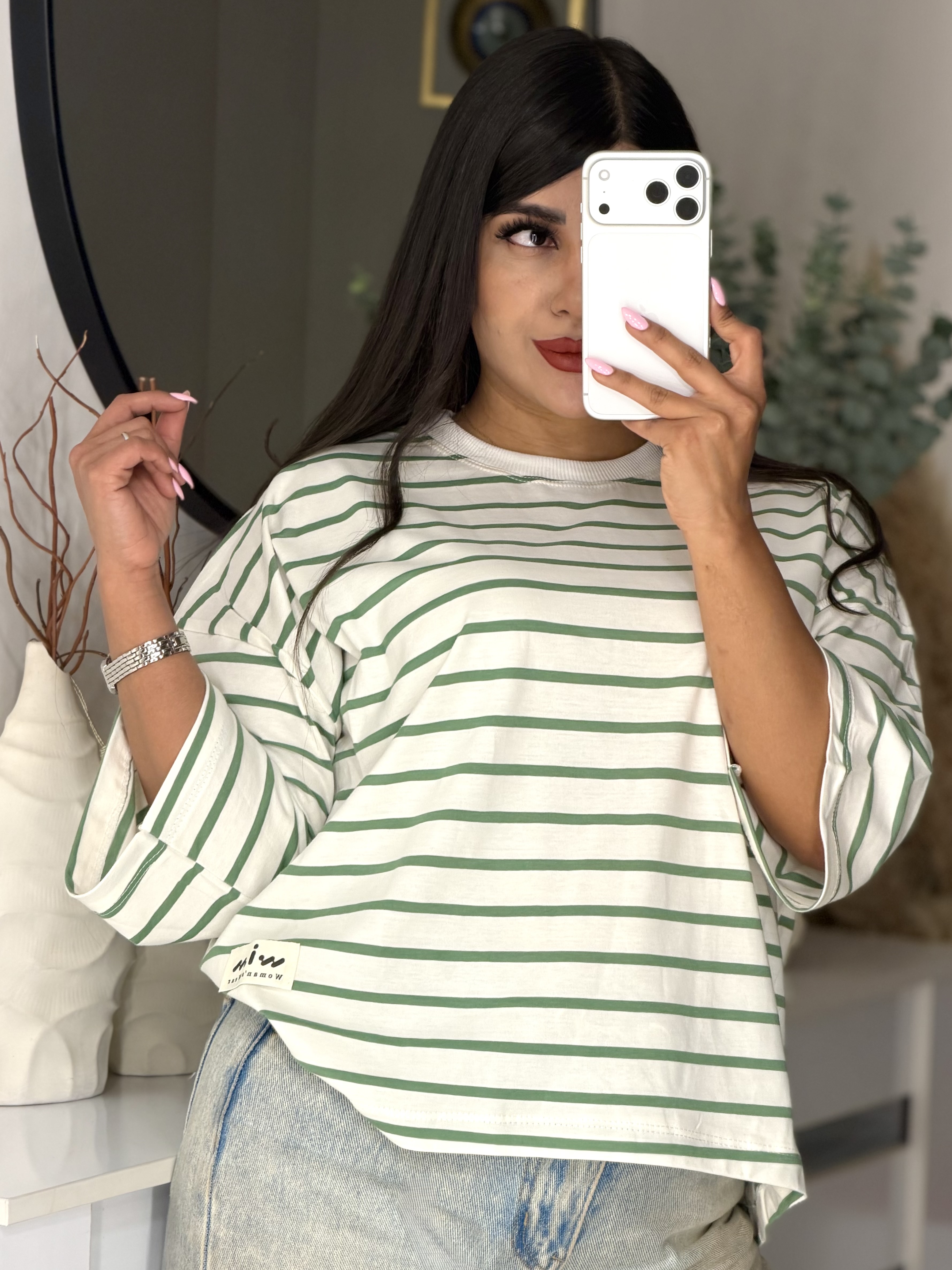 تیشرت باکسی راه راه