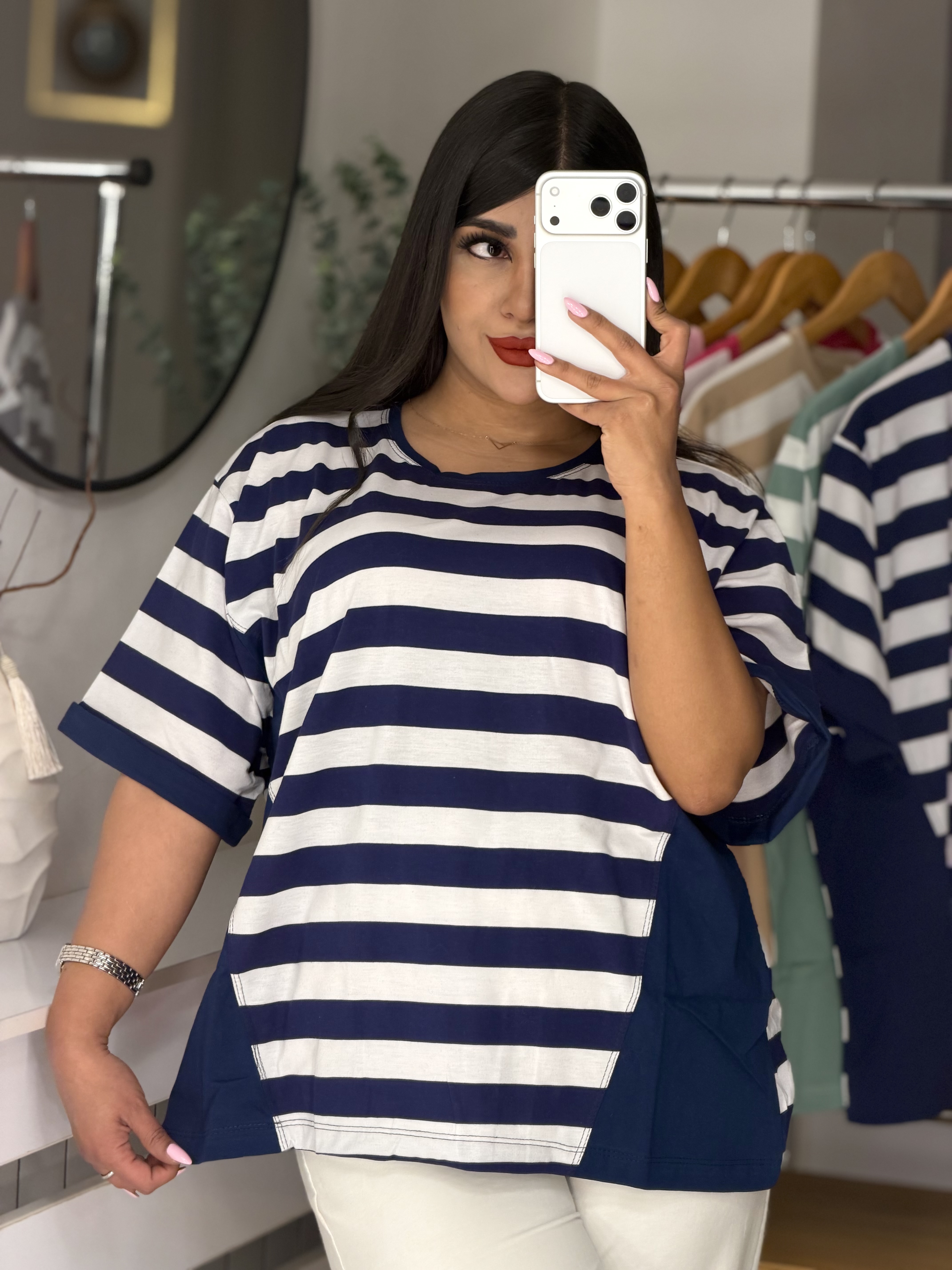 تیشرت باکسی راه راه 🌈