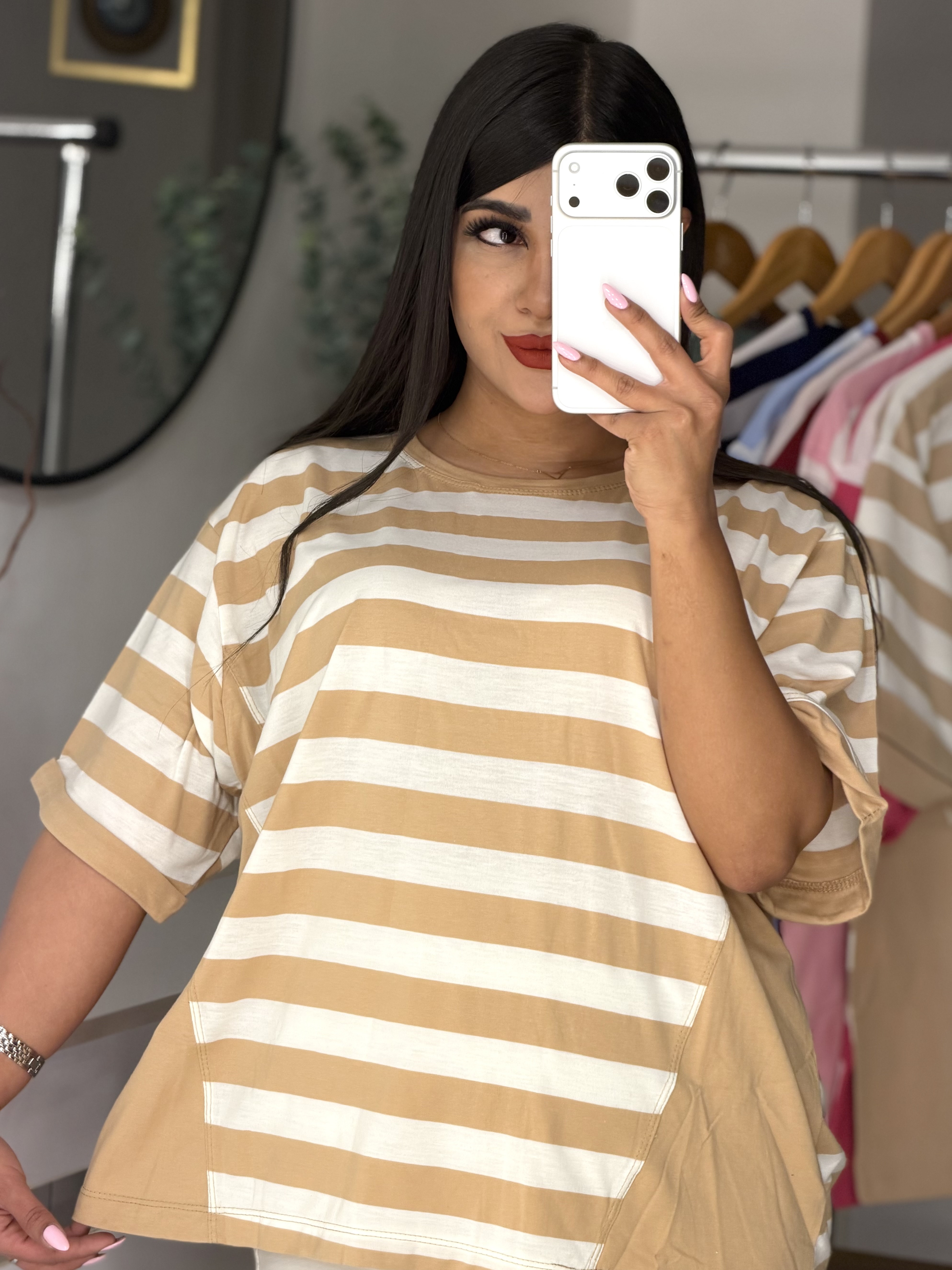 تیشرت باکسی راه راه 🌈