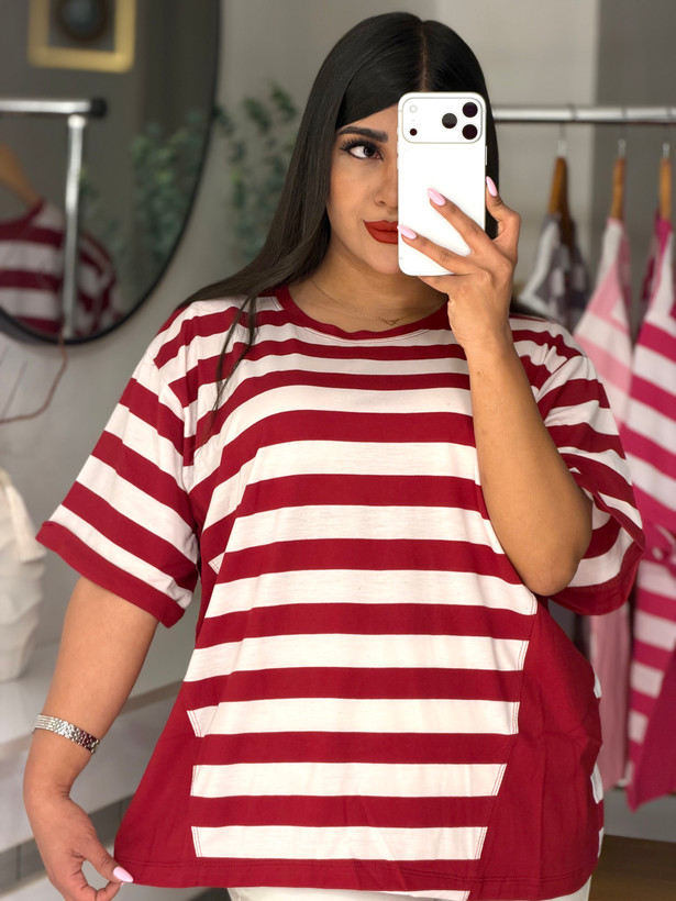 تیشرت باکسی راه راه 🌈