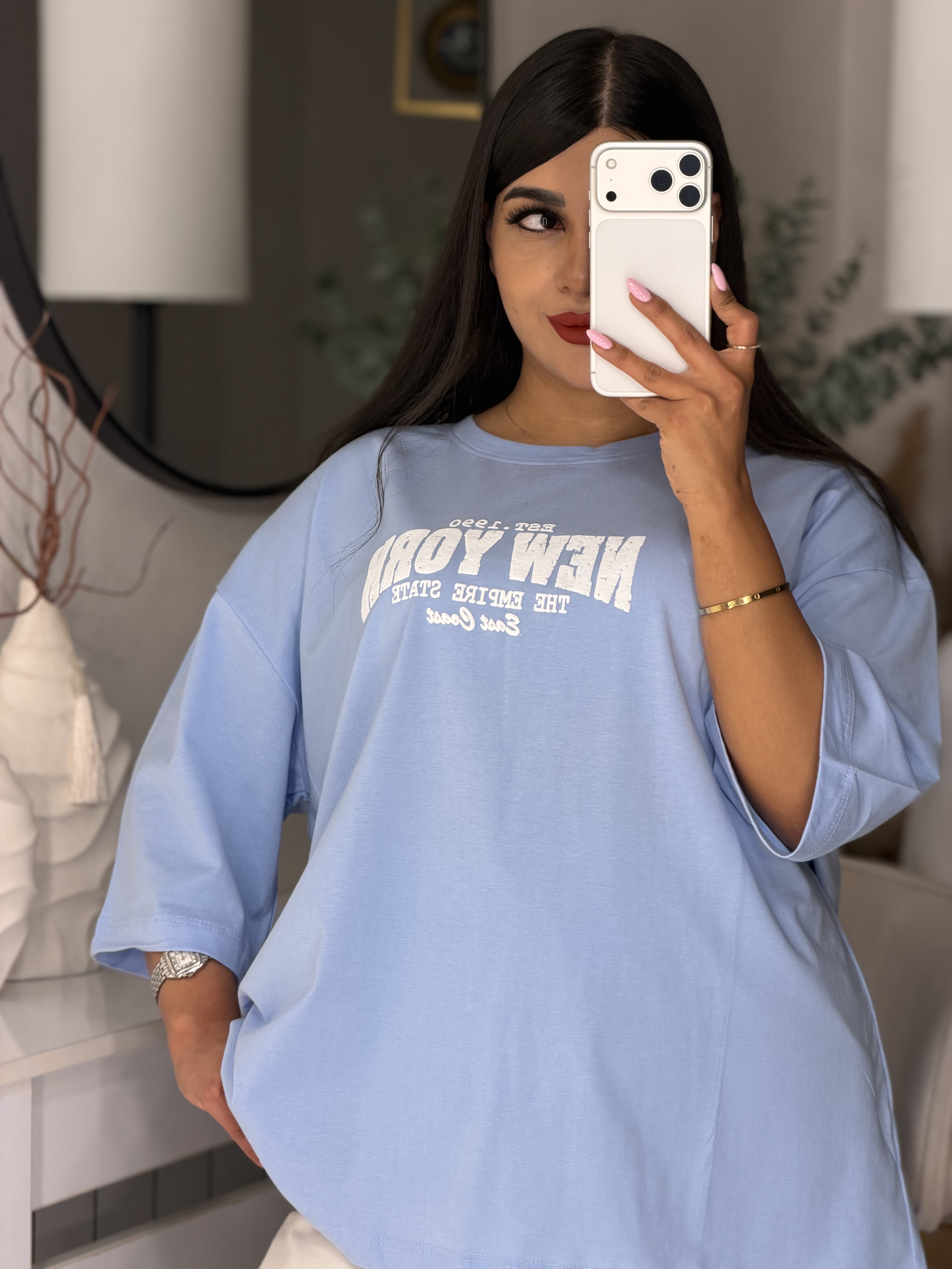 تیشرت لانگ باکسیNEW YORK