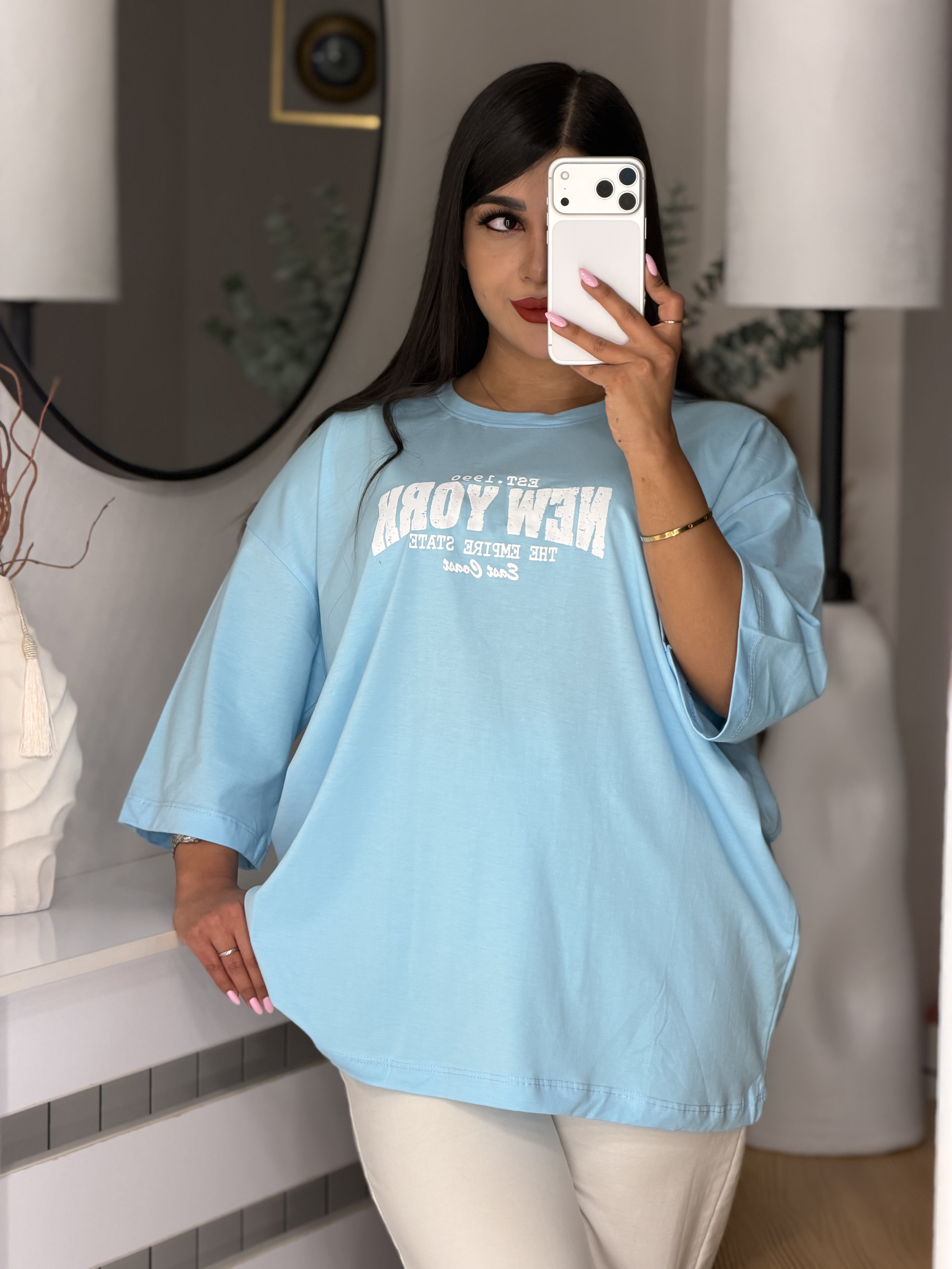 تیشرت لانگ باکسیNEW YORK