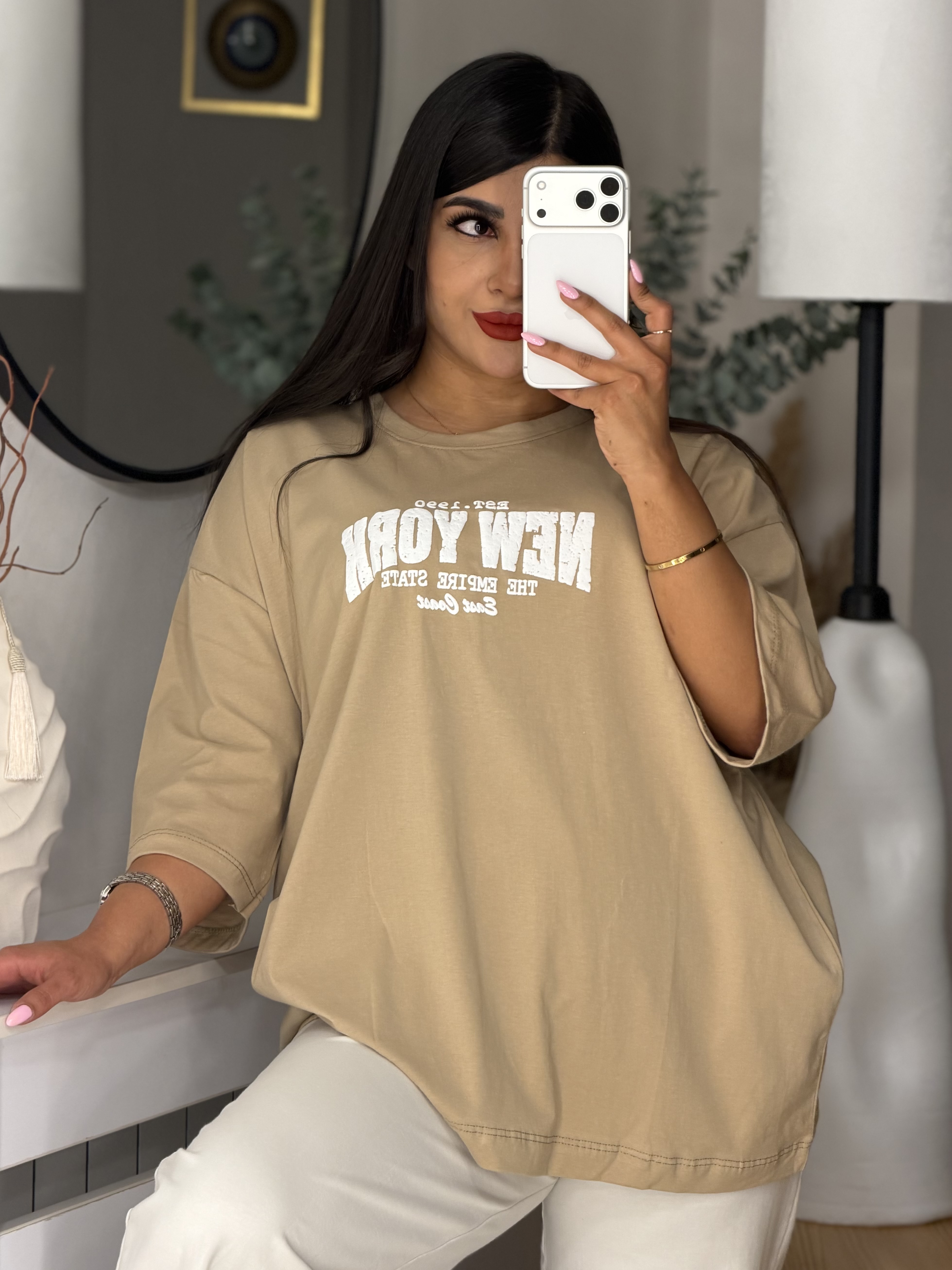 تیشرت لانگ باکسیNEW YORK